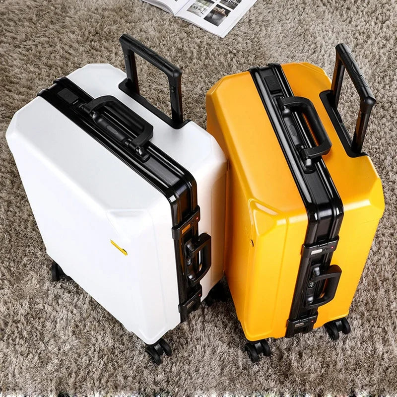 Shark Kangaroo Suitcase Men's and Women's Aluminum Frame Trolley Box 20 "universal Wheel Suitcase Password Suitcase Wholesale24"