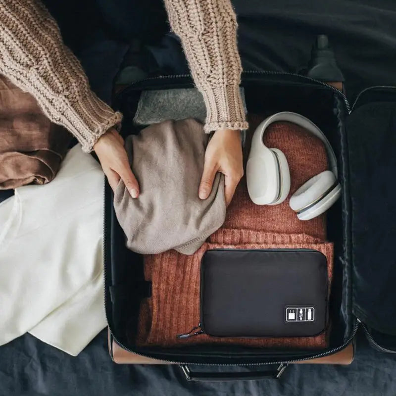 Multifunctional data cable storage bag Gadget Cable Organizer Travel Electronic Accessories Cables USB Charger Power Bank Pouch