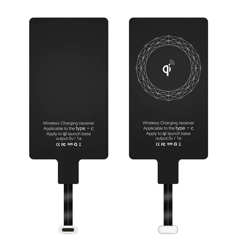 Wireless Charger Receiver Support Type C Micro USB Fast Wireless Charging Adapter For iPhone 7 6 5 Android phone Wireless Charge