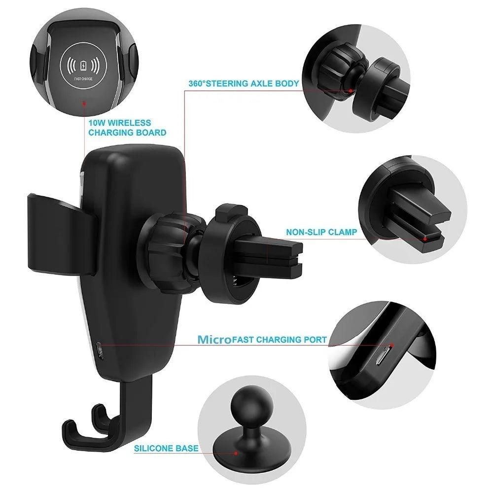 GYSO 60W Fast Car Wireless Charger For iPhone 14 13 12 11 Pro MAX Samsung S21 S20 S10 Xiaomi Wireless Charging Phone Car Holder