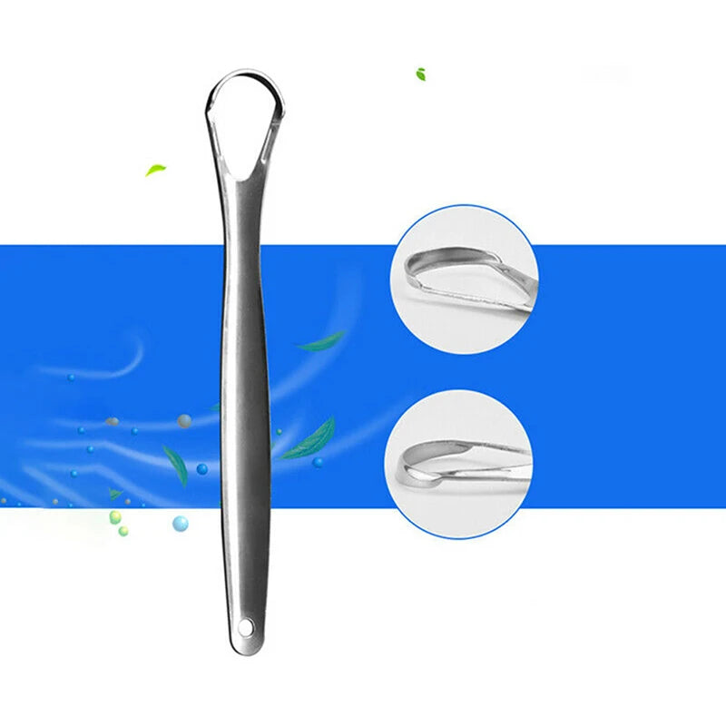 1/2/3 Pcs Tongue Scraper Stainless Steel Tongue Cleaner Bad Breath Removal Oral Care Tools
