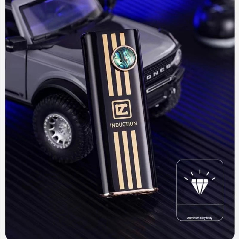Creative Shell Silent Electronic Ignition Inflatable Lighter Metal Body Open Flame Portable Butane Gas Lighter Gadget Men's Gift
