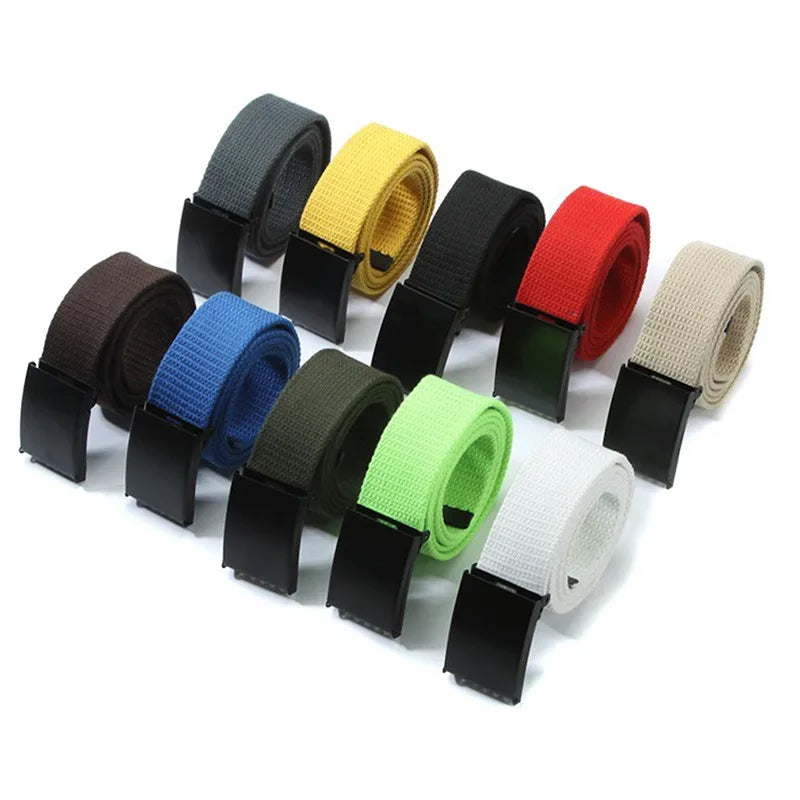 Men Belt Fashion Unisex Army Tactical Femme Waist Belts Jeans Male Casual Luxury Canvas Webbing Waistband Men's Belt For Women