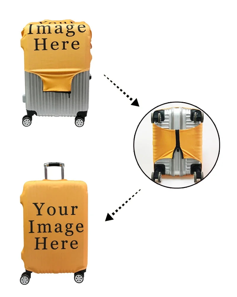 British Style Travel Suitcase Covers Women Elastic Scene Luggage Protective Covers valise bagages roulettes Vintage Covers