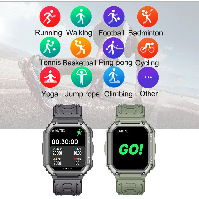 CanMixs Smart Watch Men 2023 1.8inch Bluetooth Dial GPS Movement track Calls waterproof fitness Heart Rate Sports Smartwatch