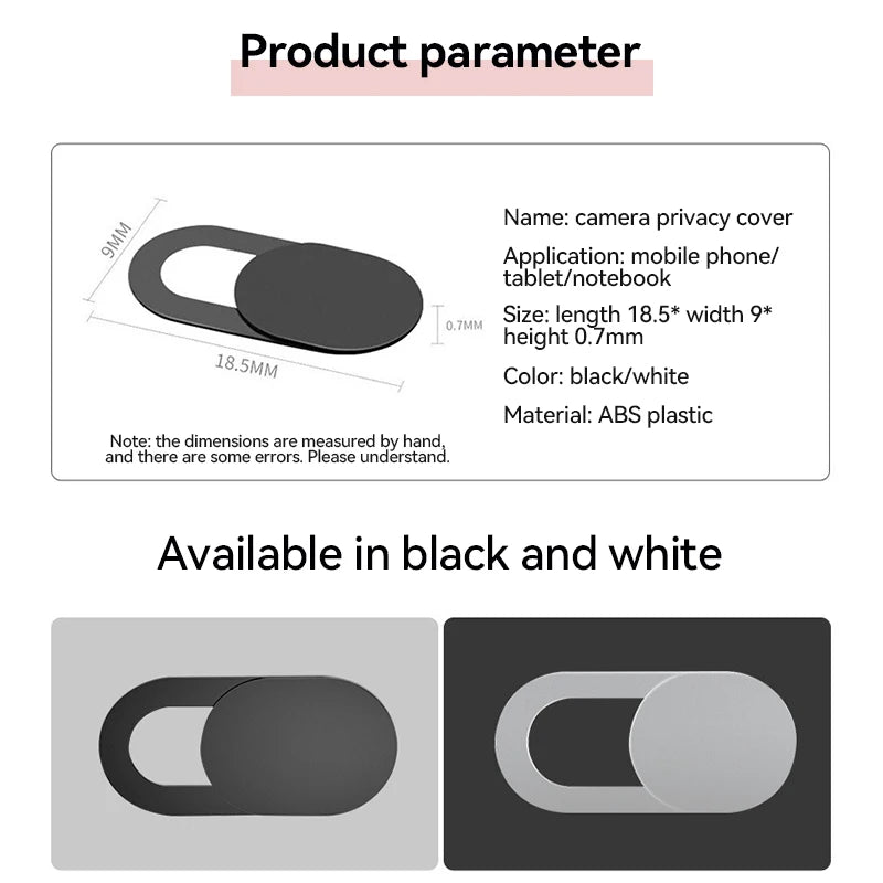 Webcam Cover Shutter Magnet Slider Plastic Camera Cover For IPad Tablet Web Laptop Pc Camera Mobile Phone Lenses Privacy Sticker