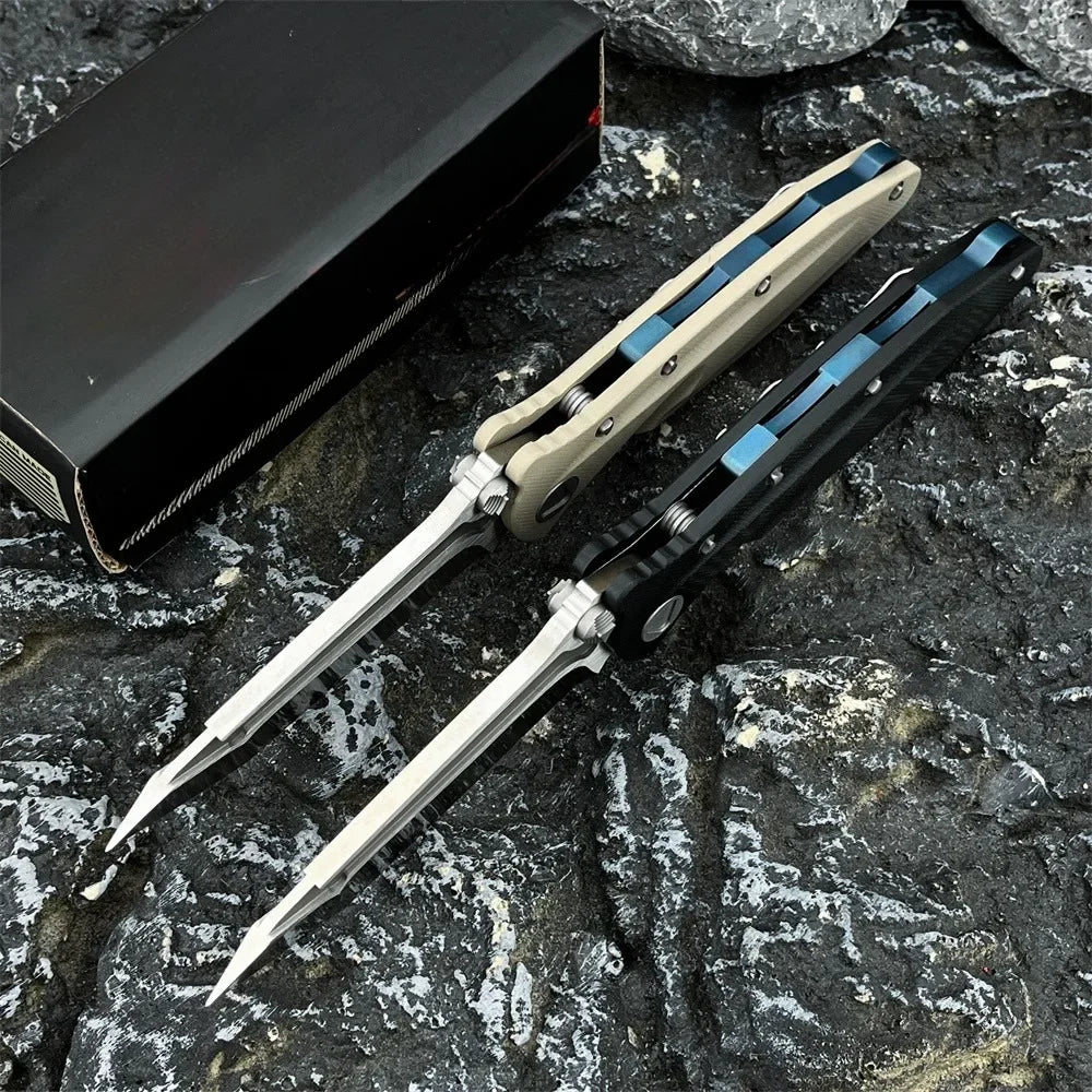 New Hiking Folding Knife, D2 Blade, G10 Handle, Portable Outdoor Knife for Camping and Fishing A Collector's Item
