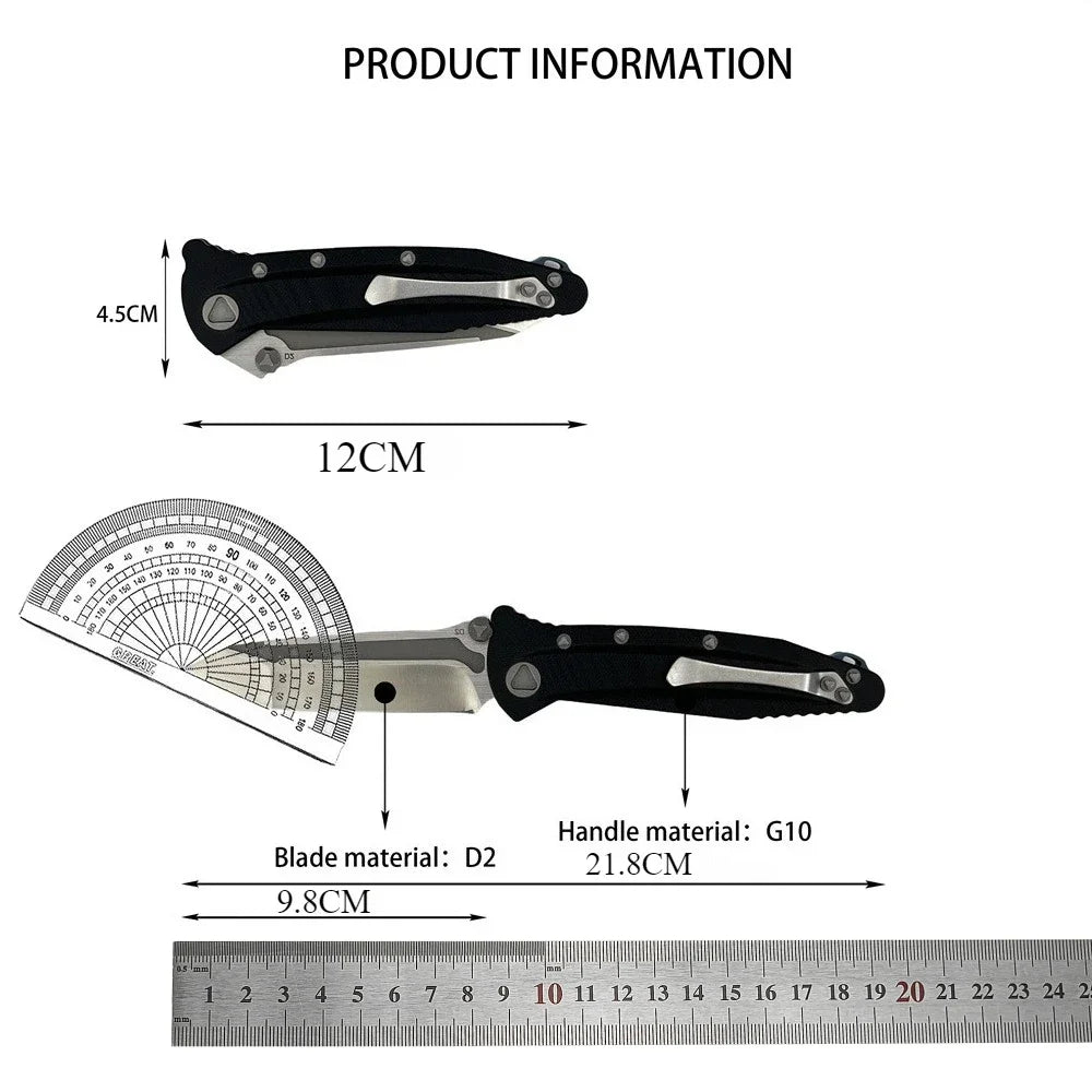 New Hiking Folding Knife, D2 Blade, G10 Handle, Portable Outdoor Knife for Camping and Fishing A Collector's Item