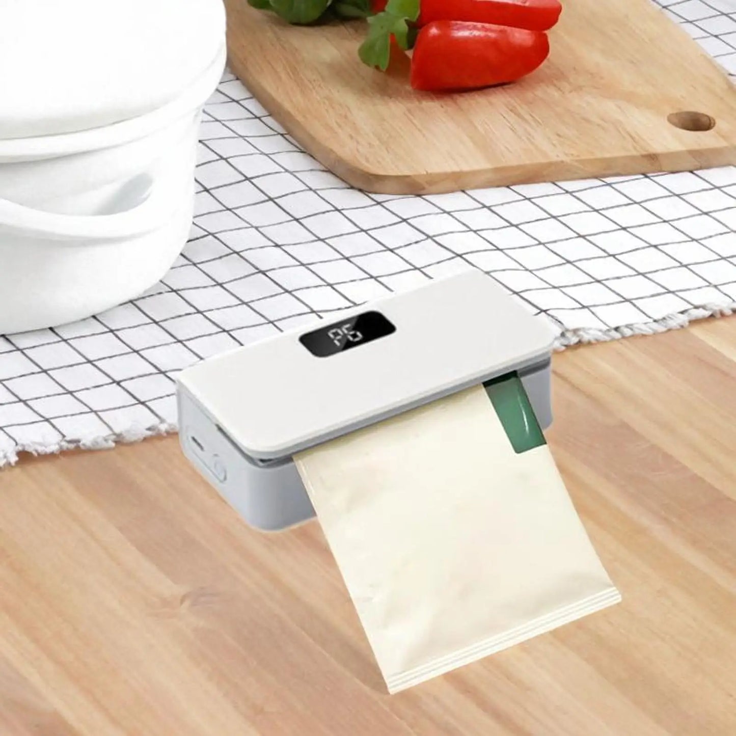 Mini Bag Sealer Heat Seal Manual Portable Adjustable Digital Display Package