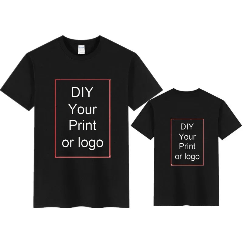 Custom T Shirt Women's Girl's DIY Photo Logo Brand Top Tees T-shirt Men's Boy's Clothes Summer Kid's Baby's Tshirt Top Customize