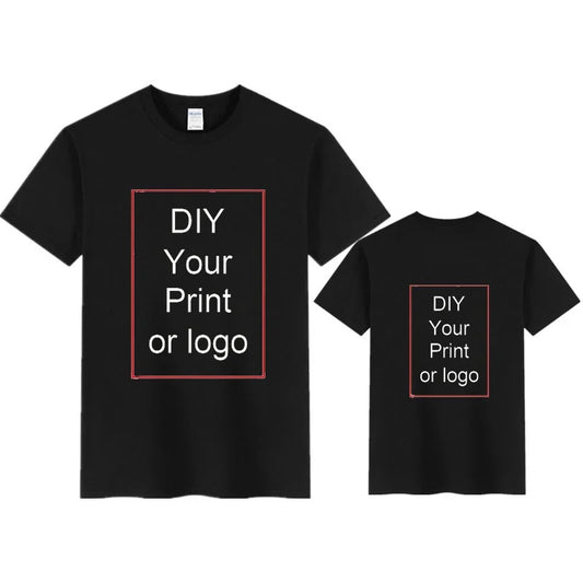 Custom T Shirt Women's Girl's DIY Photo Logo Brand Top Tees T-shirt Men's Boy's Clothes Summer Kid's Baby's Tshirt Top Customize